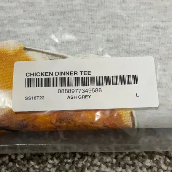 Supreme Chicken Dinner Tee Ash Grey SS18 (Spring Summer 2018) - Picture 2 of 5
